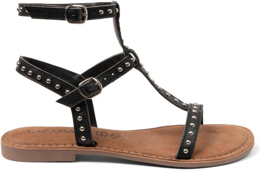 Lazamani Olinda Dames Sandalen Leer Black