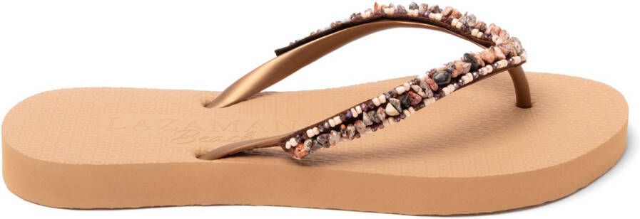 Lazamani Palma Beach Dames Slippers Brown