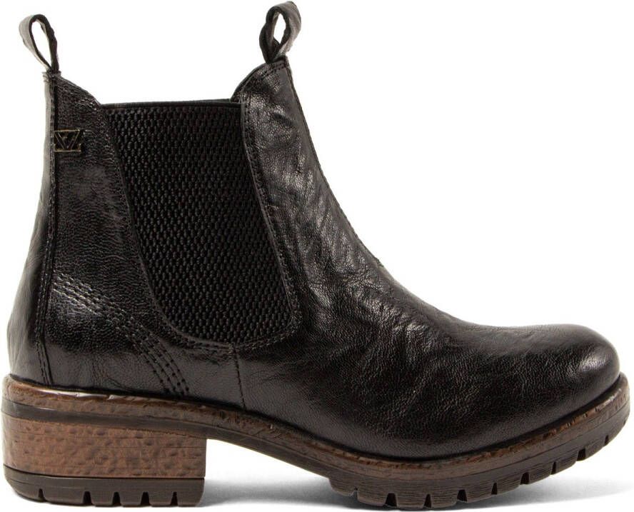 Lazamani Ria Dames Chelsea Boots Leer Black