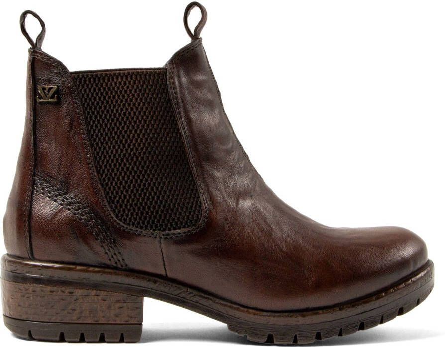 Lazamani Ria Dames Chelsea Boots Leer Brown