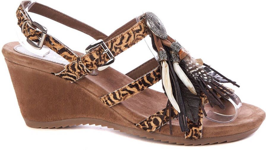 Laza i sandalen natuurlijk leer zln 0421 tan