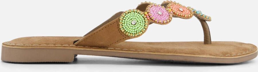 Lazamani Kleurrijke Suède Slippers Multicolor Dames - Foto 7