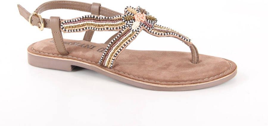 Lazamani Taupe Kralen Sandalen Multicolor Dames - Foto 3