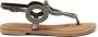 Lazamani Gita Leren Dames Sandalen Pewter - Thumbnail 6