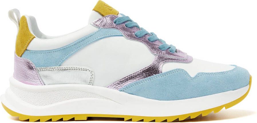 Lazamani Valencia Leren Dames Sneakers Blue