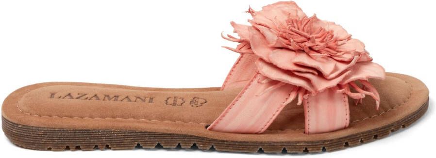 Lazamani Zinnia Dames Slippers Leer Coral