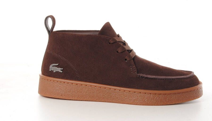 Lcoste Lacoste heren hoge sneaker Baseshot chukka suède bruin
