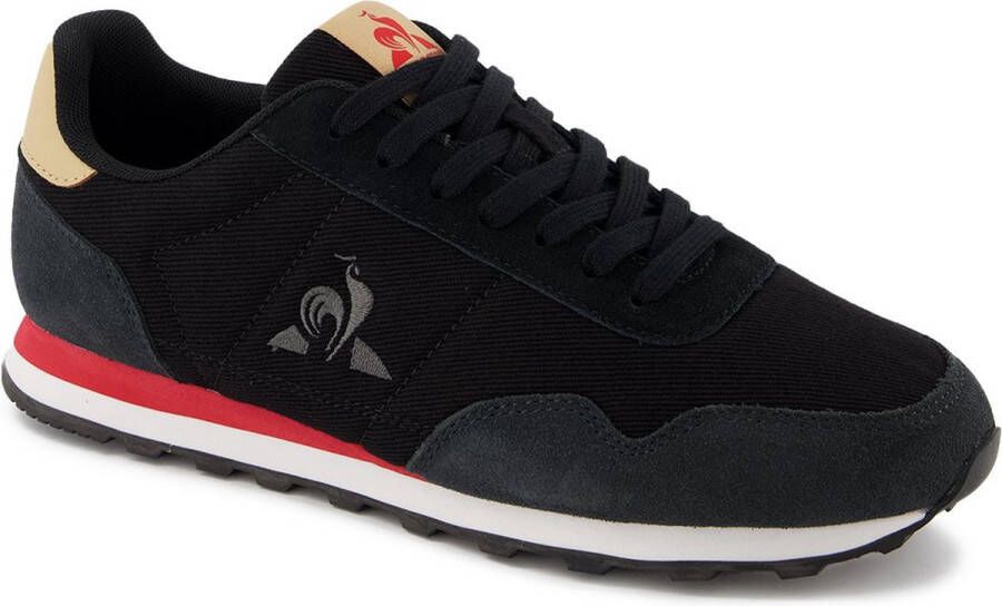 Le Coq Sportif Zwarte Casual Suède Sneakers Black Heren