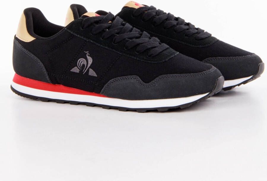 Le Coq Sportif Zwarte Casual Suède Sneakers Black Heren