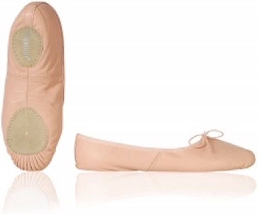 Le Papillon balletschoen split zool rose leer