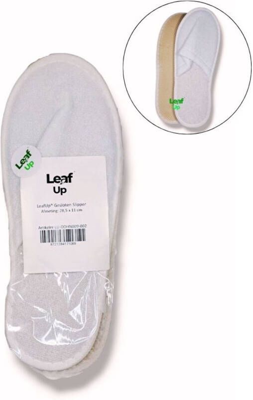 LeafUp Gesloten Wegwerp Slipper Hotel Slippers Sauna Wellness Dichte Neus Wit per paar (B2)