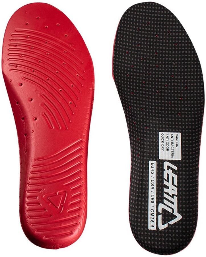 Leatt Carbon Anti-odor Pair Zolen Rood Zwart