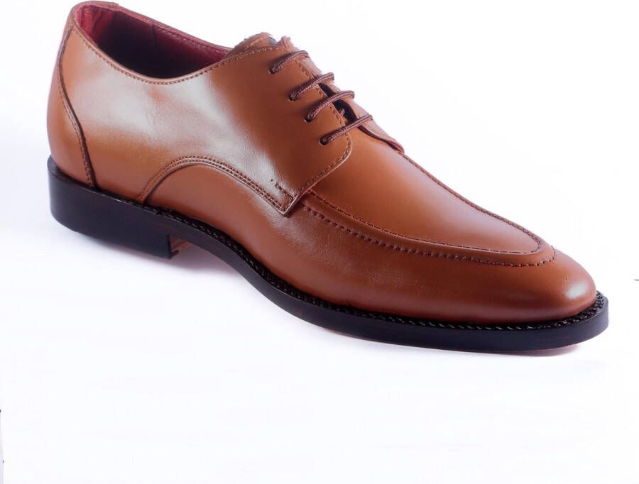 Leaxther Arden Nette Veterschoenen Leer Tan