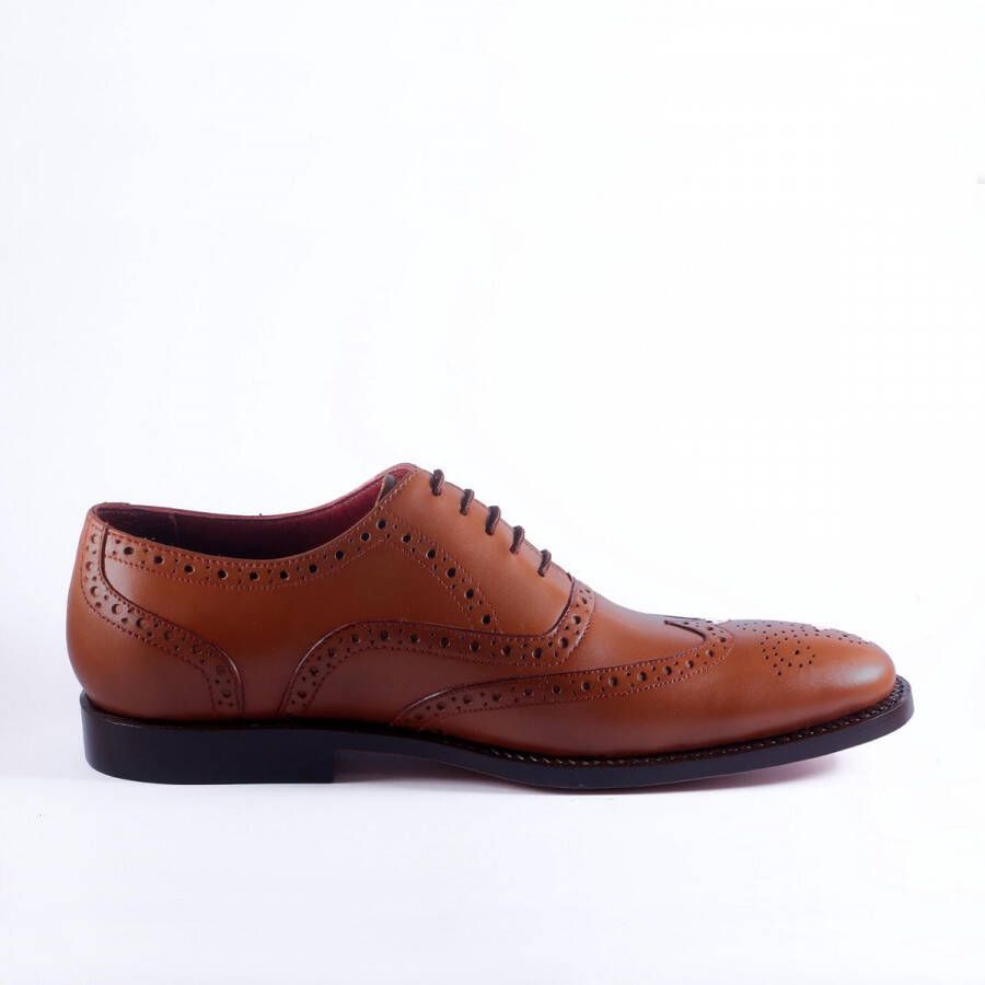 Leaxther Edward Oxford Brogue Veterschoenen Leer Tan