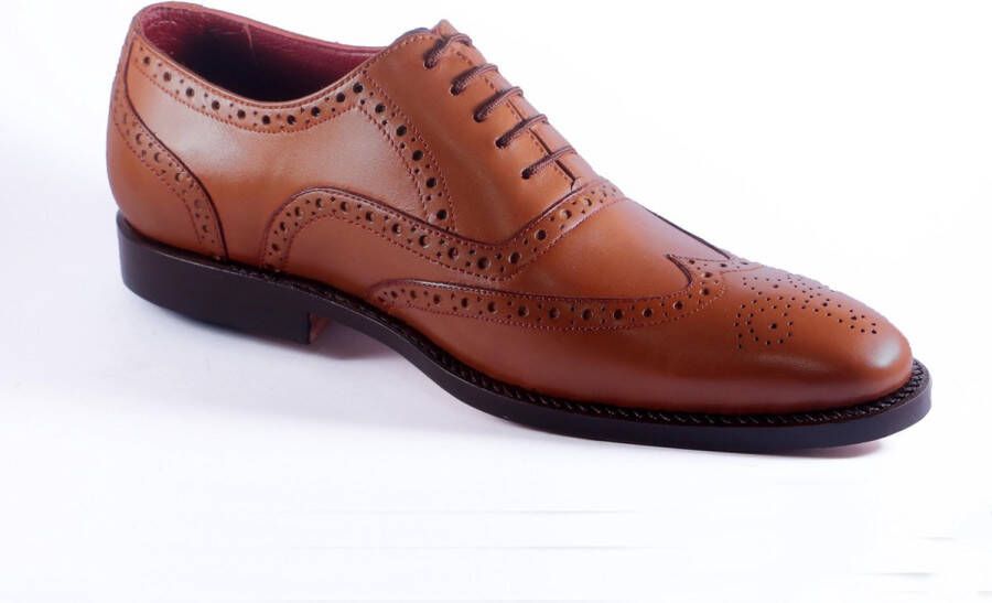 Leaxther Edward Oxford Brogue Veterschoenen Leer Tan