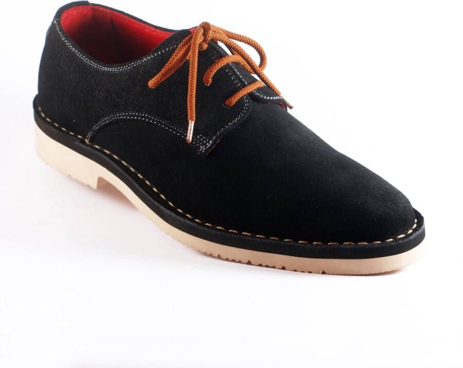 Leaxther Windsor Zwarte Suede Schoenen