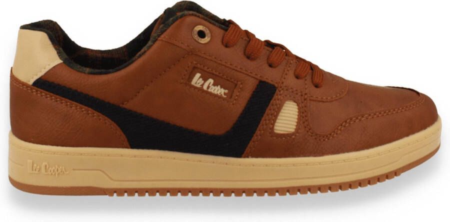 Lee Cooper Heren Sneaker Cognac COGNA