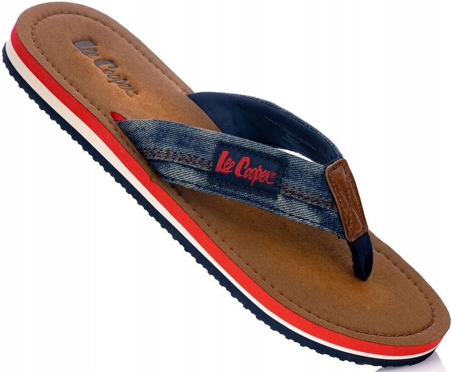 Lee Cooper Heren Slippers Jeans Bruin