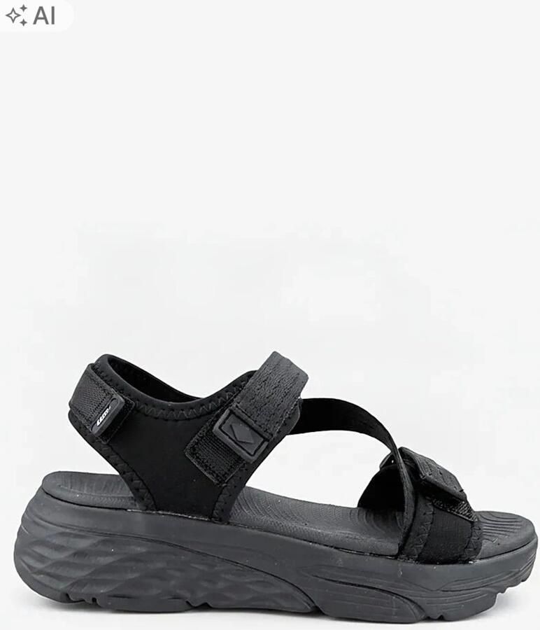 Lee Cooper zwarte platform sandalen met klittenband Comfort & Stijl