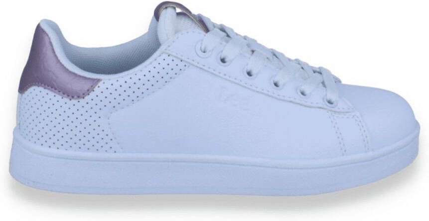Lee Footwear Dames Sneaker Lilly Women Low Bright White Mauve Shadows WIT