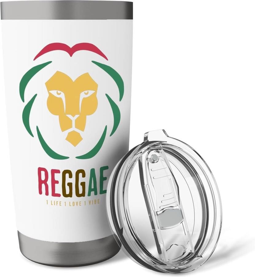 Leeuwenliefde leven vibratie Jamaica dubbele wand thermobeker