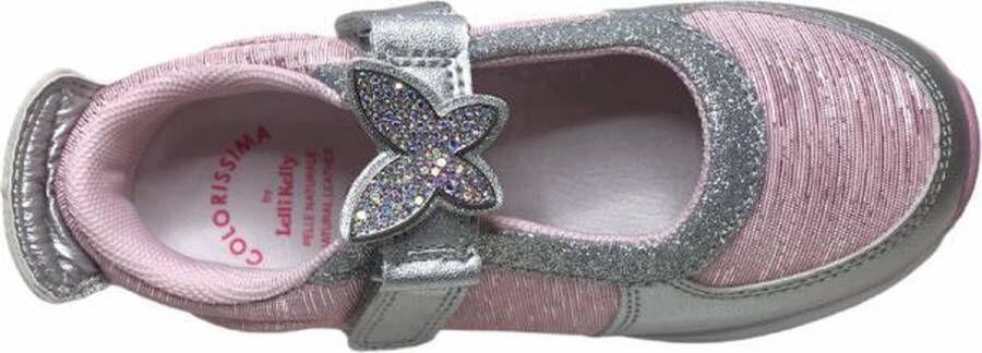 Lelli Kelly velcro bling vlinder zomer schoenen LK7855 Zilver roze - Foto 6