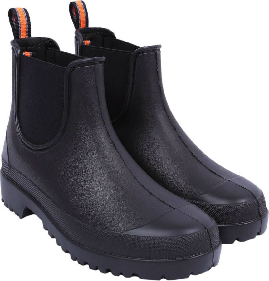 Lemigo CHUCK Chelsea Zwarte comfortabele regenlaarzen voor heren