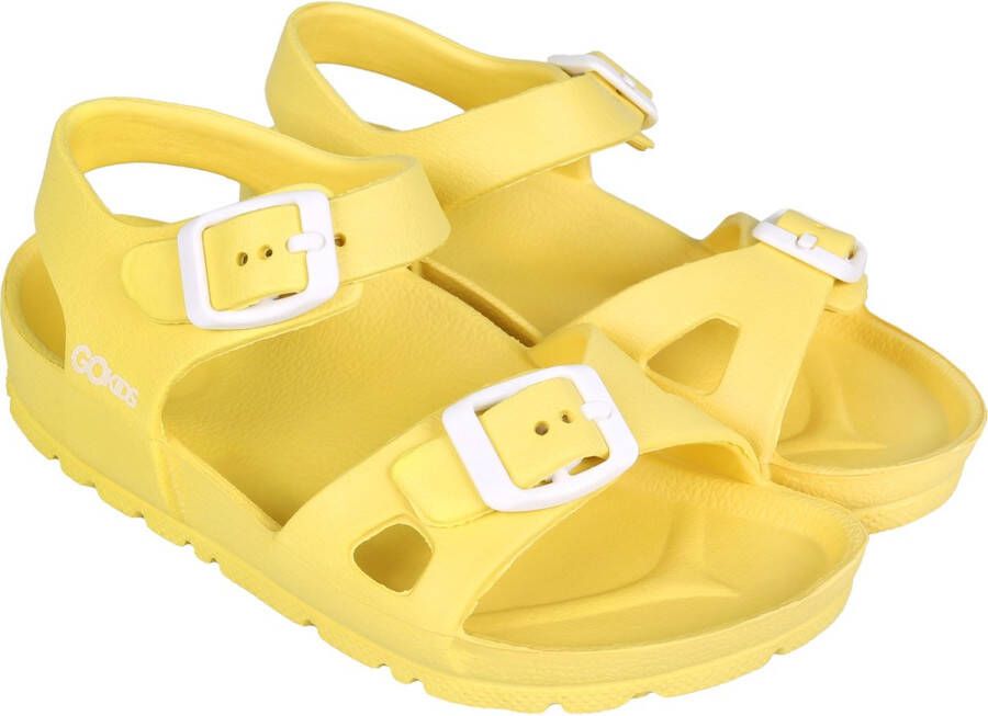 Lemigo Comfortabele superlichte gele kindersandalen met anatomische binnenzool