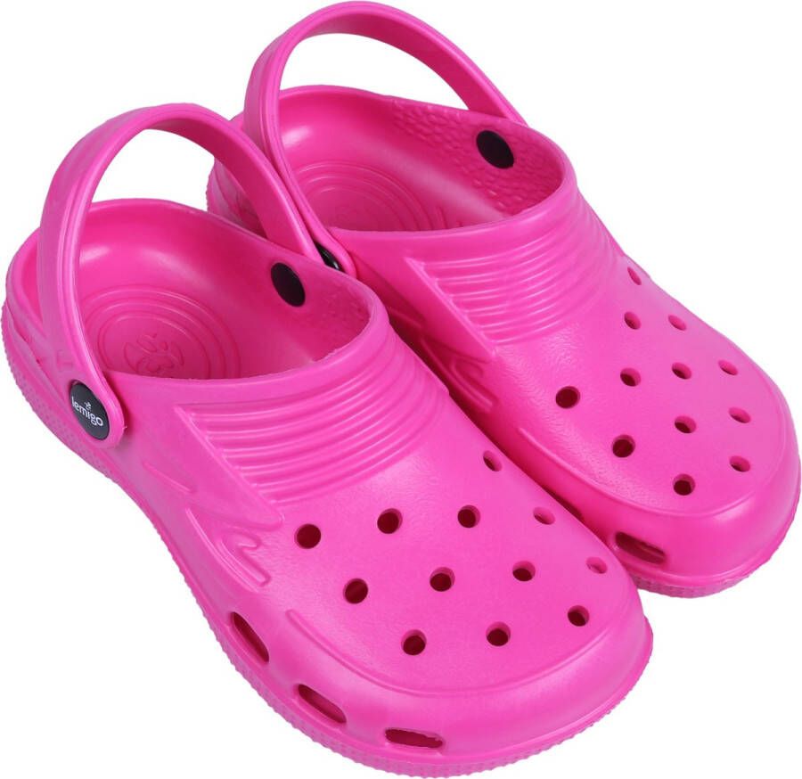 Lemigo Fuchsia extreem lichte universele crocs slippers voor kinderen van hoogwaardig rubber