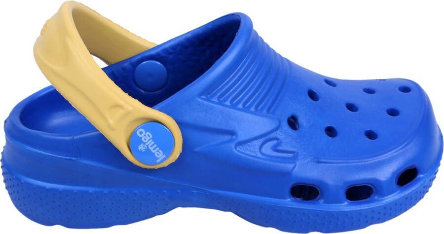 Lemigo Blauwe en gele universele crocs slippers voor kinderen van hoogwaardig rubber - Foto 6