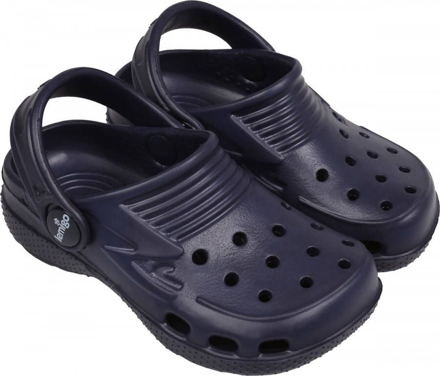 Lemigo marineblauwe gladde crocs voor kinderen