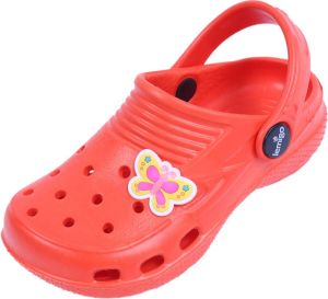 Lemigo Oranje slippers met een vlinder