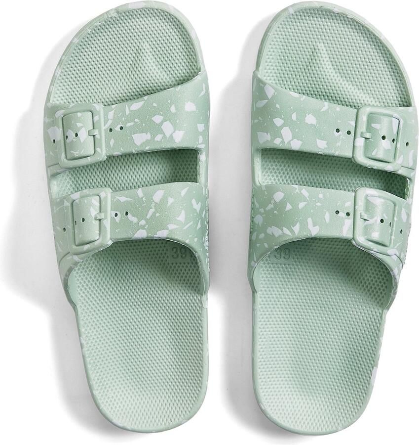 Freedom Moses Slippers Slides Vegan Pai Stone Beige - Foto 2