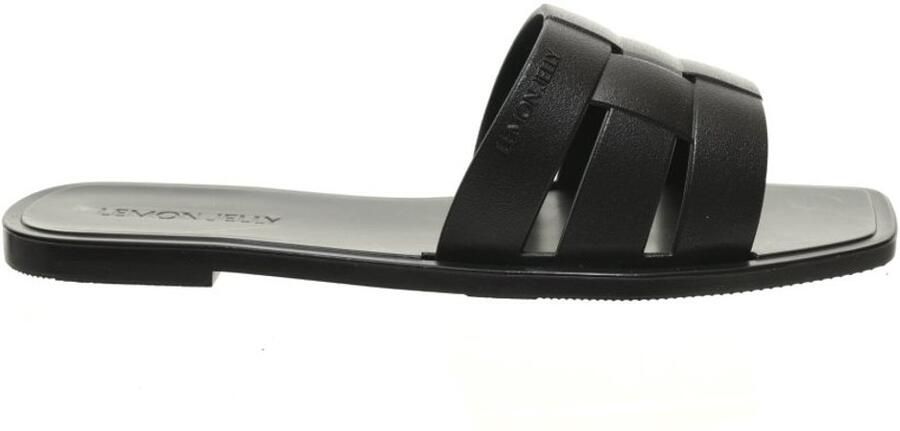 Lemon Jelly Platte Slipper Zwart Instap