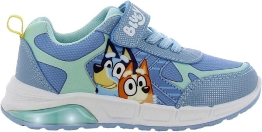 Leomil Bluey Schoenen voor jongens met lichtjes Bingo en Bluey Sneakers voor kinderen met klittenband Lichtgevende kindersneaker Blauw