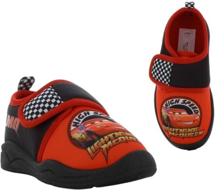Leomil Disney Cars Pantoffels voor jongens Lightning McQueen Sloffen voor kinderen met klittenbandsluiting en Bliksem Rood