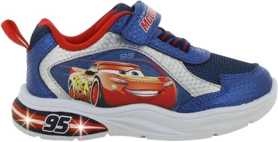 Leomil Disney Cars Sneakers voor jongens Lightning McQueen Schoenen met lichtjes voor kinderen Klittenbandsluiting en Bliksem Rood