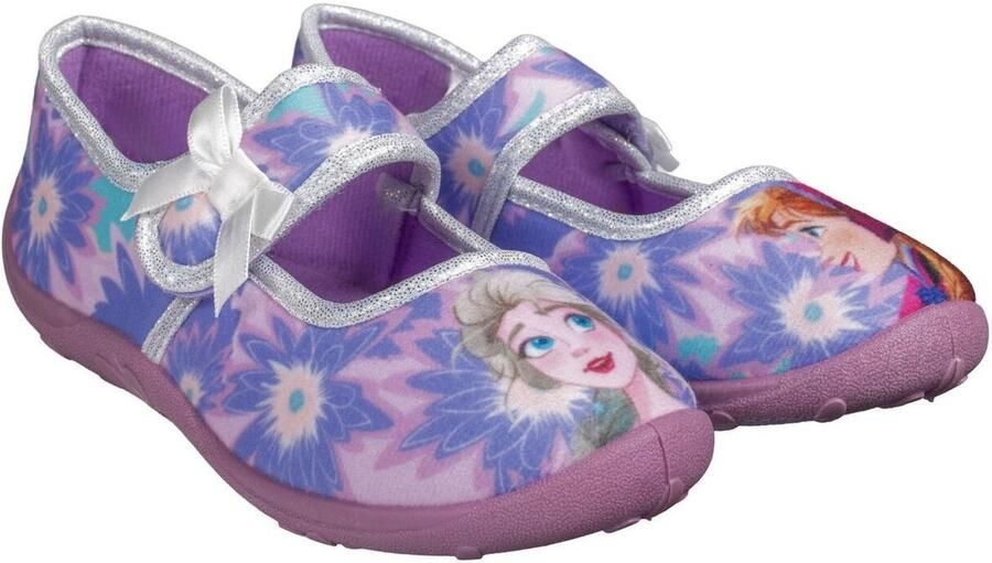 Leomil Frozen Pantoffels kinderen voor meisjes Anna en Elsa Sloffen kind met klittenbandsluiting Schoenen van Paars
