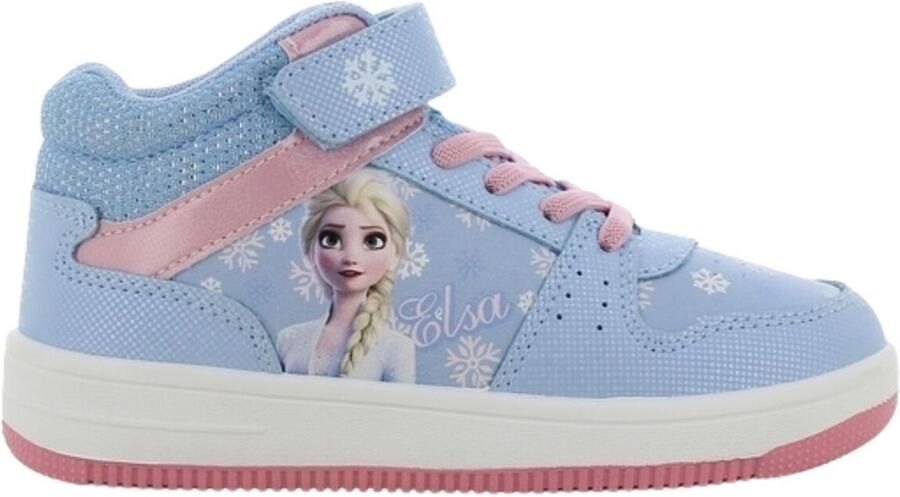 Leomil Frozen Sneakers voor meisjes Elsa Hoge schoenen voor kinderen met klittenband Blauw