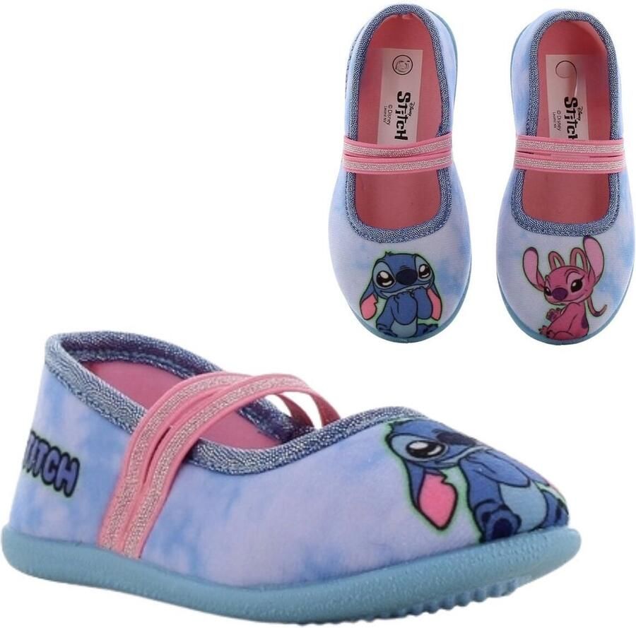 Leomil Lilo & Stitch Pantoffels kinderen voor meisjes Angel en Stitch Sloffen kind ballerina Schoenen van Blauw