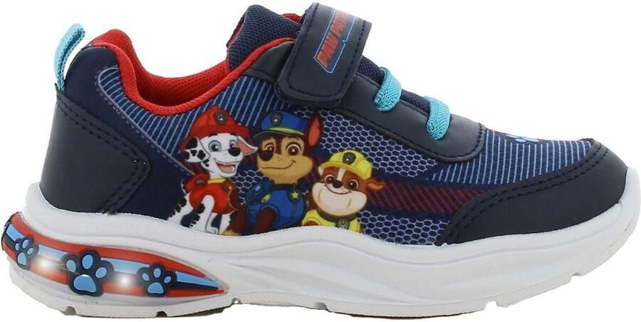 Leomil Paw Patrol Schoenen voor jongens met lichtjes Chase Marshall en Rubble Sneakers voor kinderen met klittenband Lichtgevende kindersneaker Blauw
