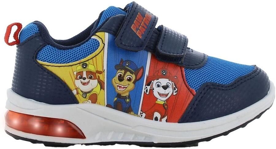 Leomil Paw Patrol Schoenen voor jongens met lichtjes Chase Marshall en Rubble Sneakers voor kinderen met klittenband Lichtgevende kindersneaker Blauw