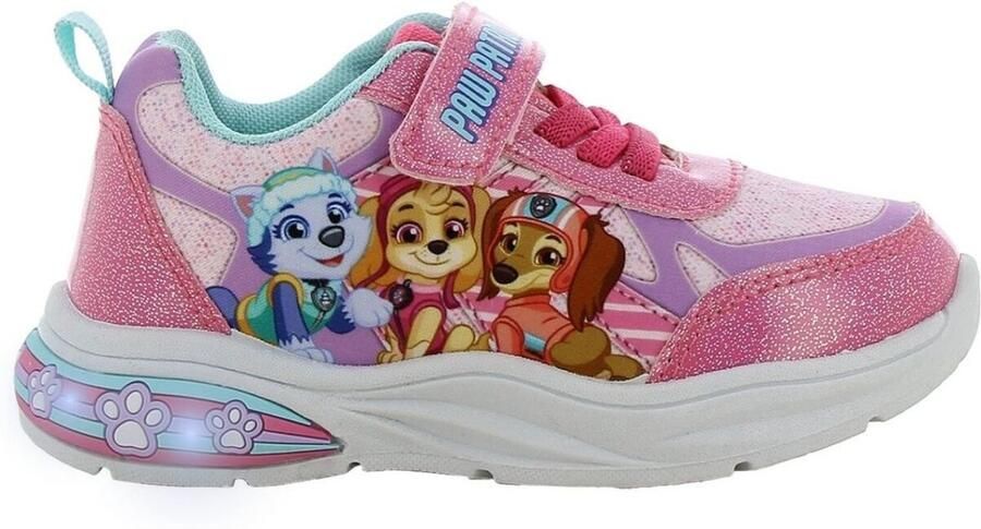 Leomil Paw Patrol Schoenen voor meisjes met lichtjes Everest Liberty en Skye Sneakers voor kinderen met klittenband Lichtgevende kindersneaker Roze