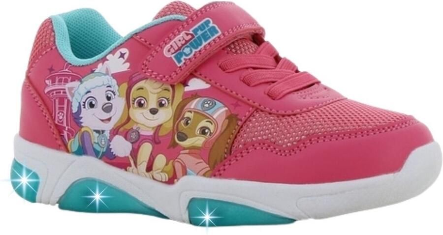 Leomil Paw Patrol Schoenen voor meisjes met lichtjes Everest Skye en Liberty Sneakers voor kinderen met klittenband Lichtgevende kindersneaker Roze
