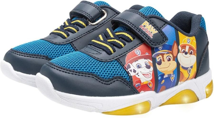 Leomil Paw Patrol Schoenen voor jongens met lichtjes Marshall Chase en Rubble Sneakers voor kinderen met klittenband Lichtgevende kindersneaker Blauw