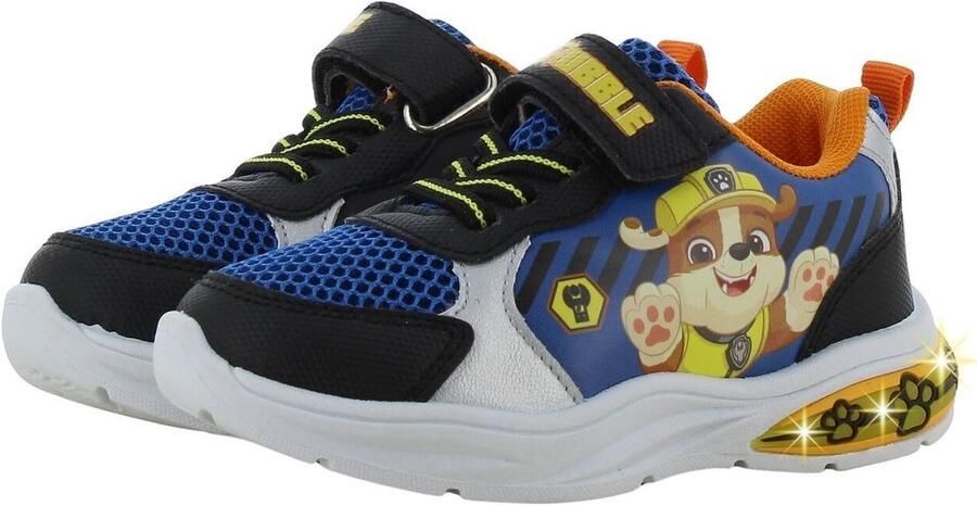 Leomil Paw Patrol Schoenen voor jongens met lichtjes Rubble Sneakers voor kinderen met klittenband Lichtgevende kindersneaker Zwart