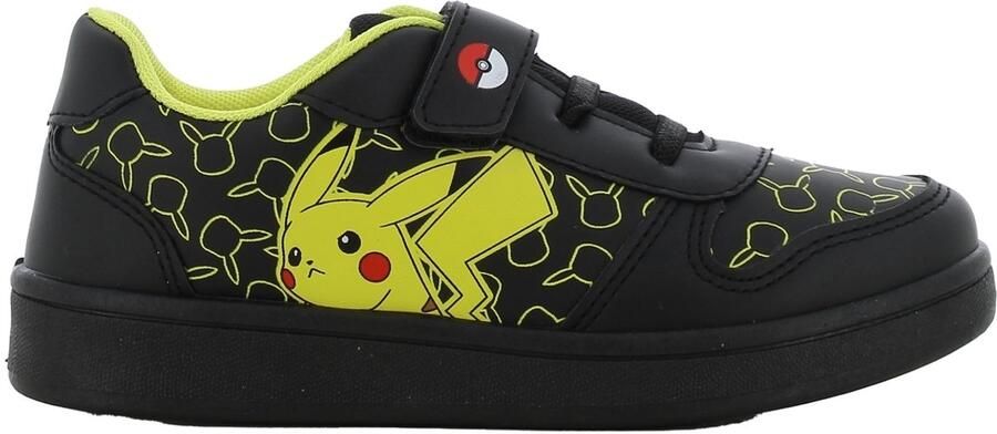 Leomil Pokémon Schoenen voor jongens Pikachu Sneakers voor kinderen met klittenband Kindersneaker Sportschoenen Zwart