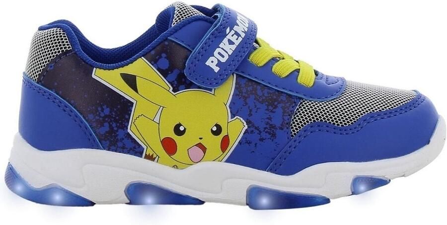 Leomil Pokémon Schoenen voor jongens met lichtjes Pikachu Sneakers voor kinderen met klittenband Lichtgevende kindersneaker Blauw