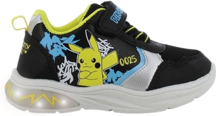 Leomil Pokémon Schoenen voor jongens met lichtjes Pikachu Sneakers voor kinderen met klittenband Lichtgevende kindersneaker Zwart