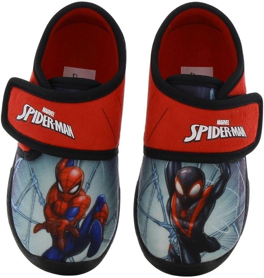 Leomil Spiderman Pantoffels kinderen voor jongens Sloffen kind met klittenbandsluiting Schoenen van Rood